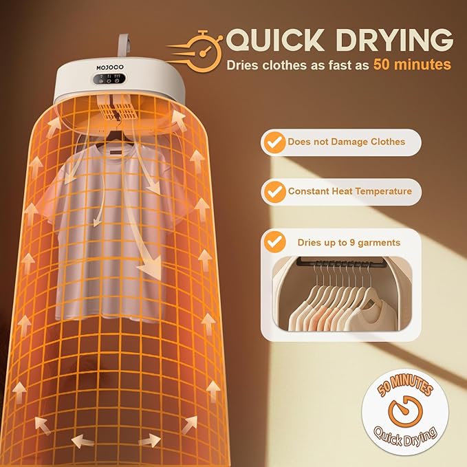 🌟 Portable Clothes Dryer – Fast Drying, UV Sanitizing & Space-Saving Laundry Solution 👕✨